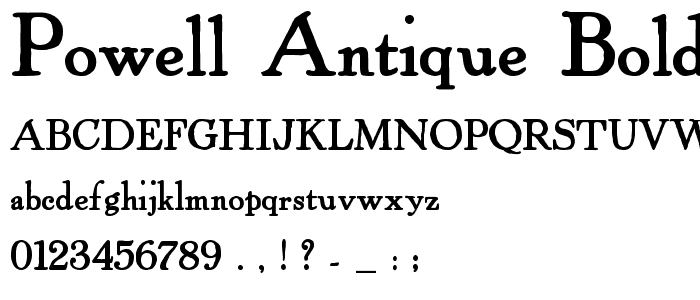 Powell Antique Bold font